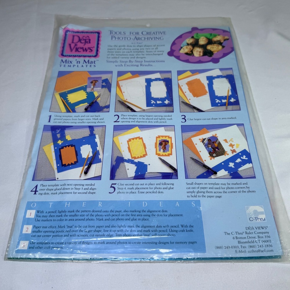 Deja Views Mix n Mat Aztec Photo Archiving Templates‎ C-Thru PA-1100 Blue New